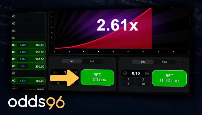 वेबसाइट Odds96 पर गेम एविएटर में बेट कैसे लगाएं
