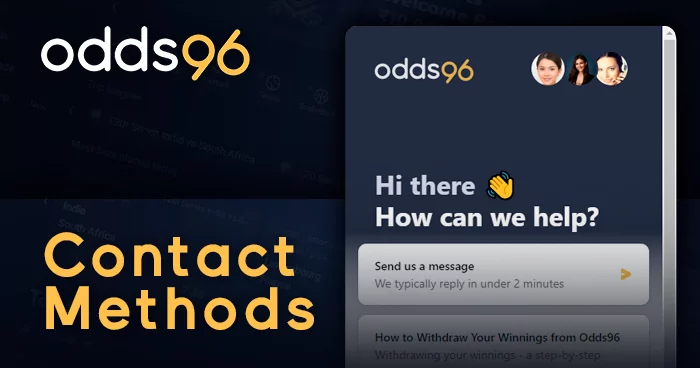 Odds96 contact methods: email and live chat