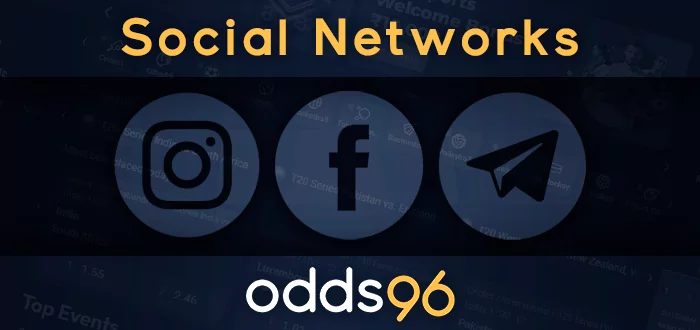 Odds96 social networks: Instagram, Facebook, Telegram