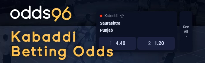 Odds96 बुकी पर कबड्डी बेटिंग ऑड्स