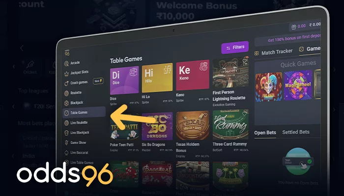 ऑनलाइन कैसीनो Odds96 पर एक लाइव डीलर के साथ खेलों की श्रेणी चुनना