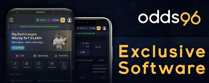 Odds96 एप के साथ Android स्मार्टफोन और मोबाइल साइट के साथ Iphone