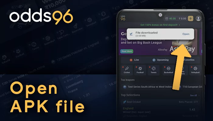 Odds96 APK फ़ाइल एप्लिकेशन इंस्टॉल करने के लिए