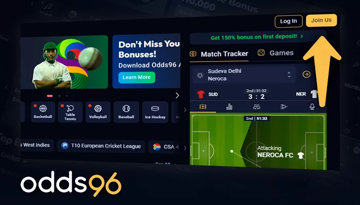 How to start registration on the project Odds96