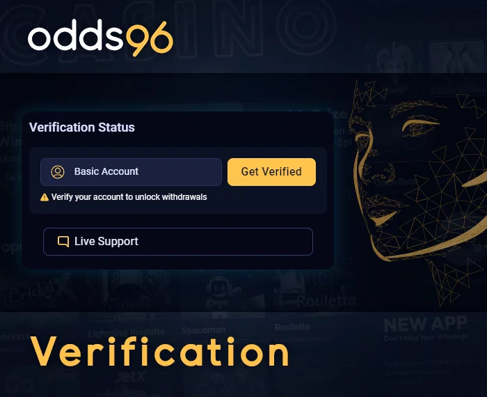 Odds96 Verification procedure for new Indian players