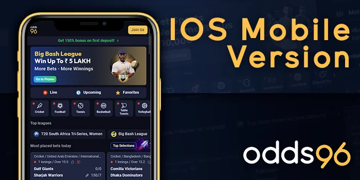 Odds 96 iOS Mobile Version: Bet on iPhone