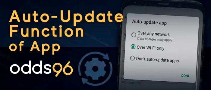 Auto-update function of the Odds96 application: how to enable it