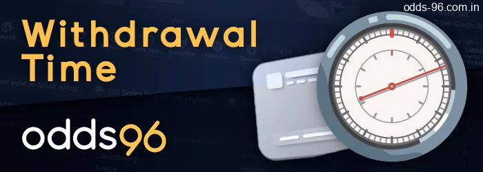 Withdrawal time at Odds96 for different payment methods