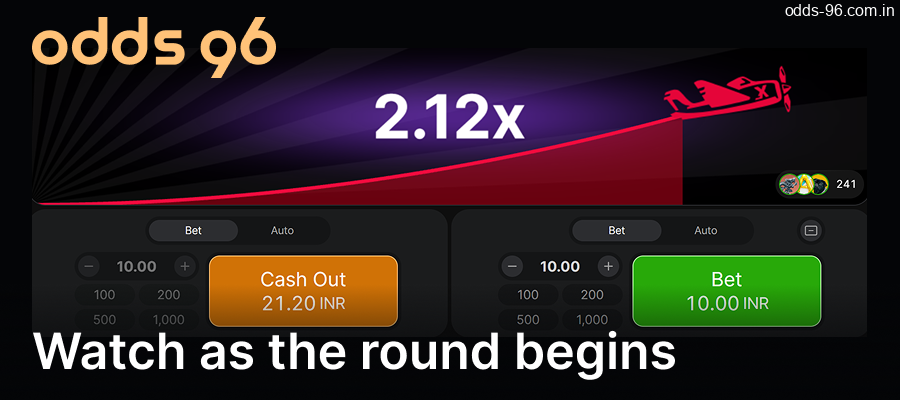 The round will begin with the plane taking off through a range of multipliers at Odds96