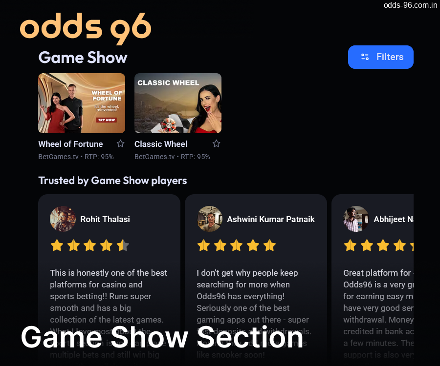 The Game Show Section at Odds96