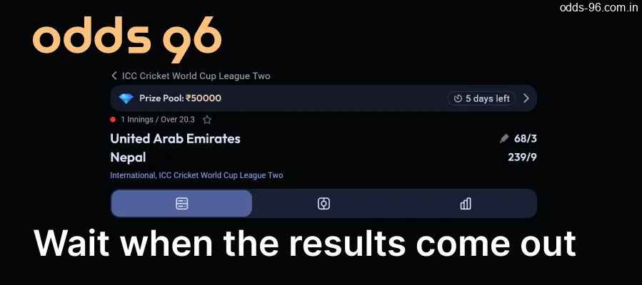 Check the Odds96 website for the results of the sporting event
