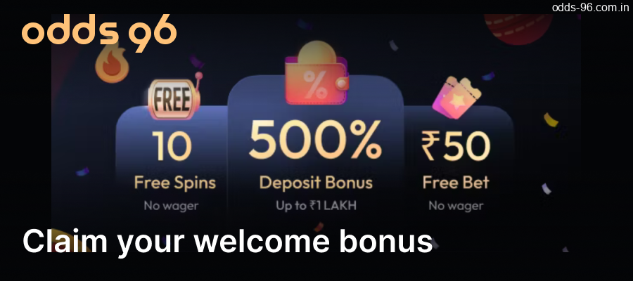 Claim Odds96 welcome bonus
