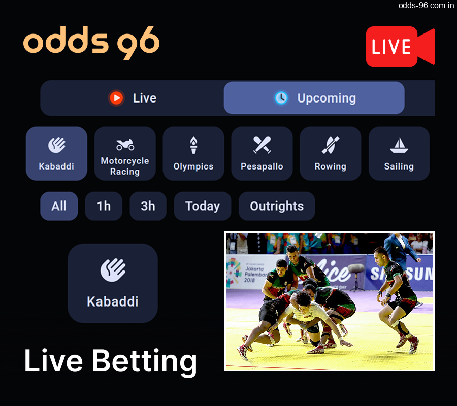 Odds96 is the place for live betting on kabaddi