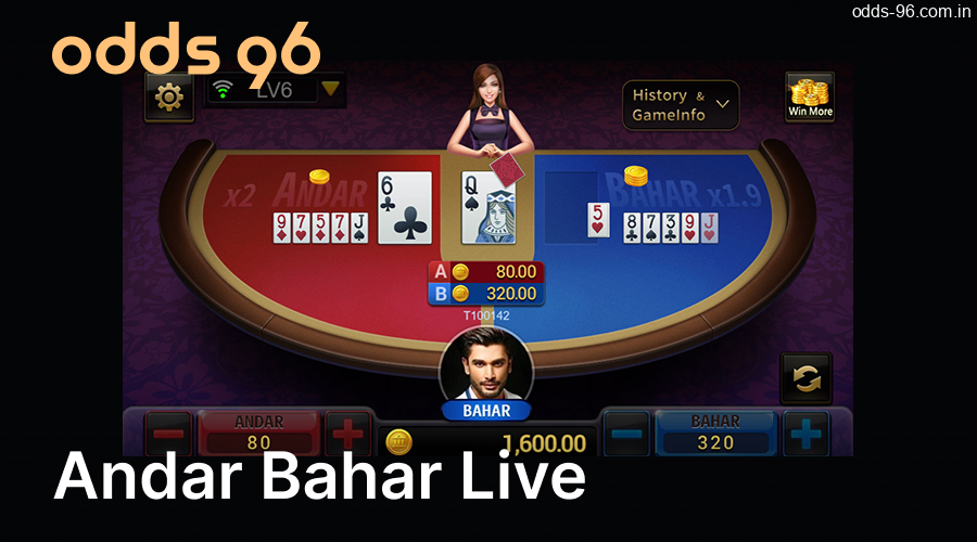 Play Andar Bahar live on the Odds96 website