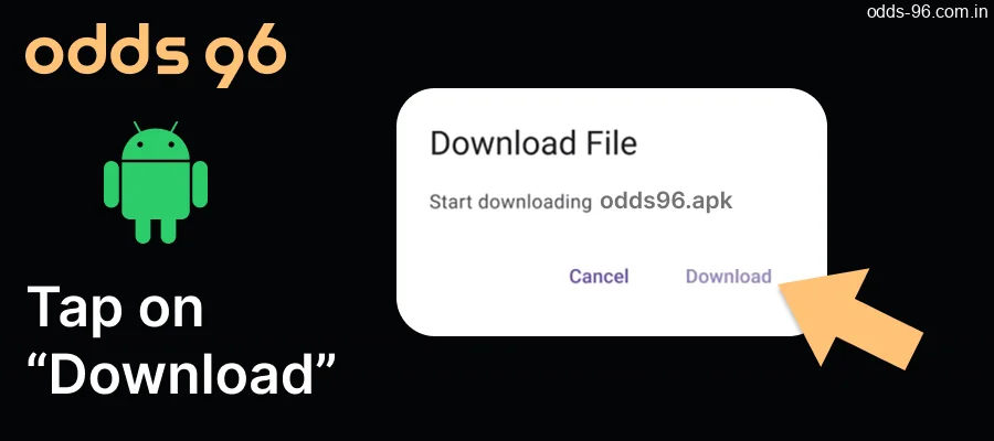 Tap on “Download Now” button to download 0dds96 app