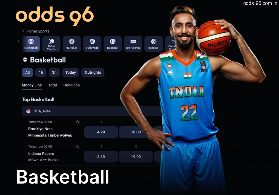 Betting on Basketball is available on the Odds96 website