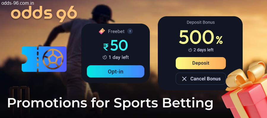 Odds96 sports welcome bonus up to 20000 INR