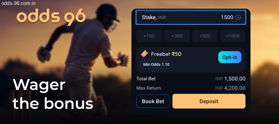 Meeting wagering requirements at Odds96