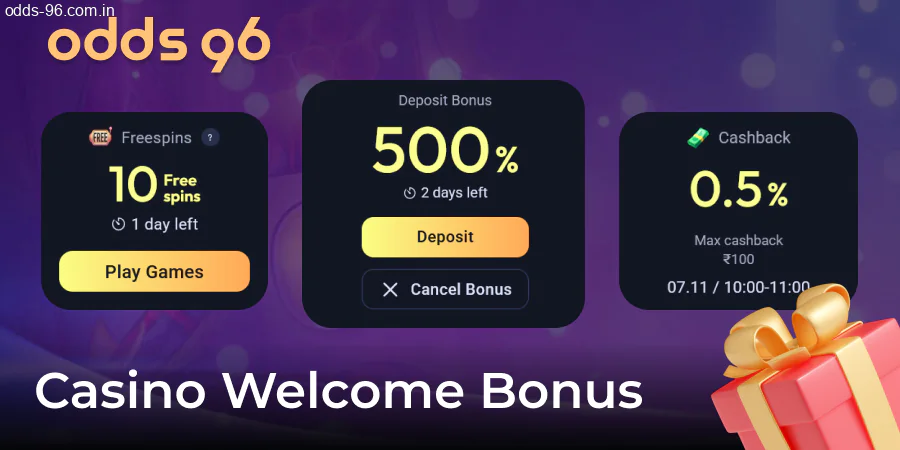 Odds96 signup deal for players in India