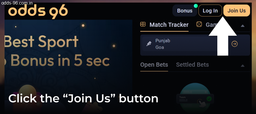 Start your 0dds96 registration