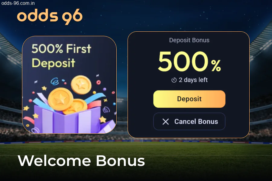 Odds96 Kabaddi welcome bonus up to 20000 INR
