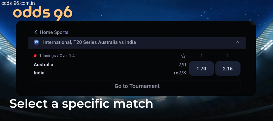 Picking a Kabaddi match on Odds96