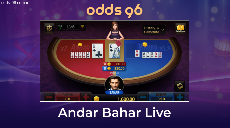 Captivating live Andar Bahar games at Odds96