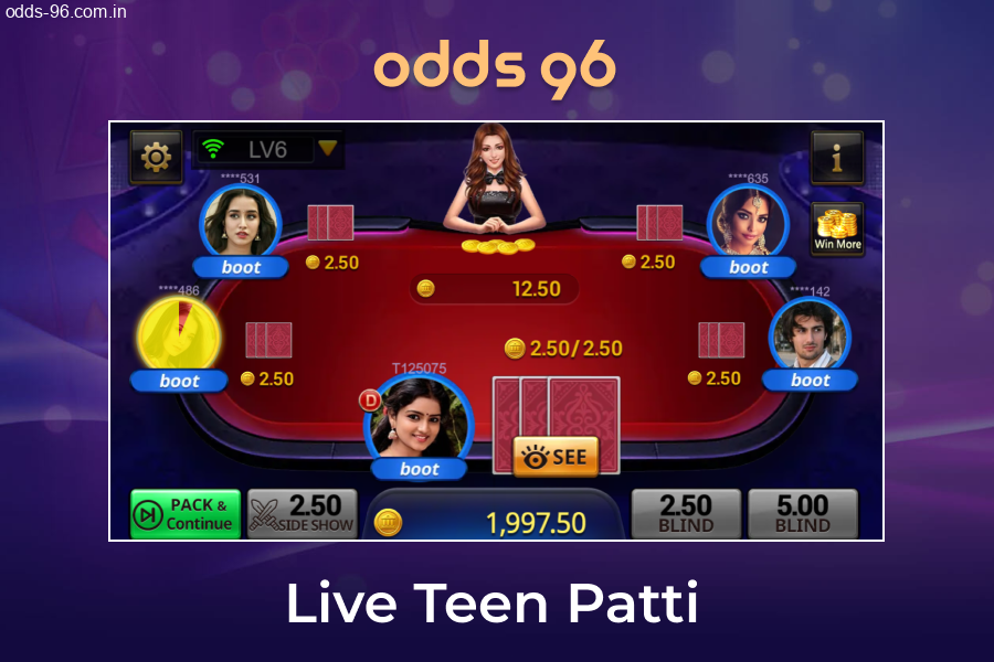 Odds96 live Teen Patti multi player experience