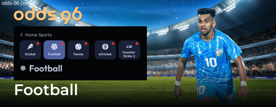 Football leagues and betting types at Odds96
