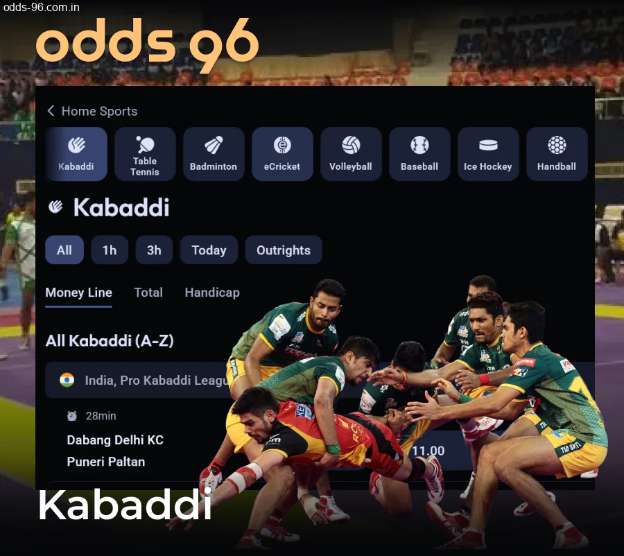 Pro Kabaddi League wagering at Odds96 India