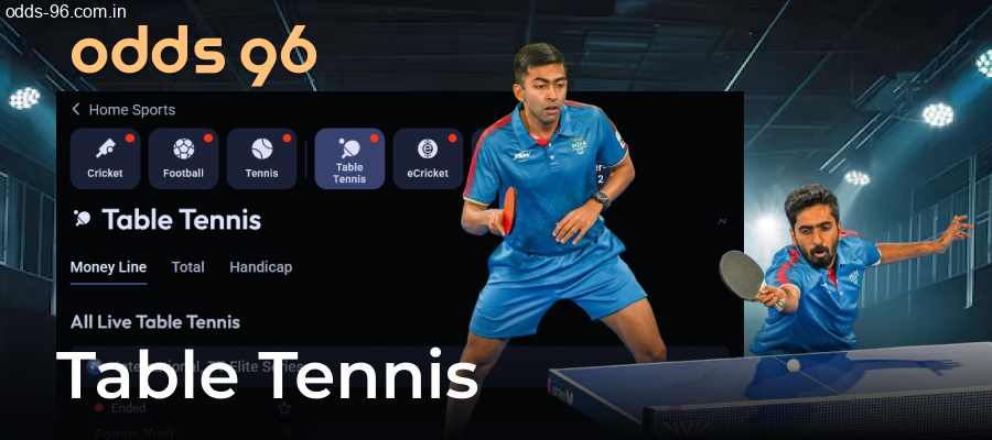 Fast table tennis betting odds at Odds96