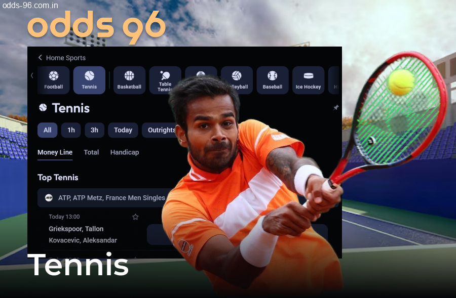 Tennis grand slam court sports at Odds96
