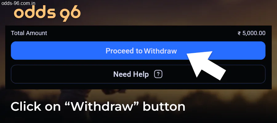 Submitting Odds96 cash out request