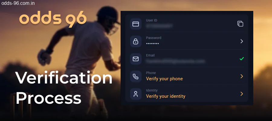 Verifying identity and KYC at Odds96 casino