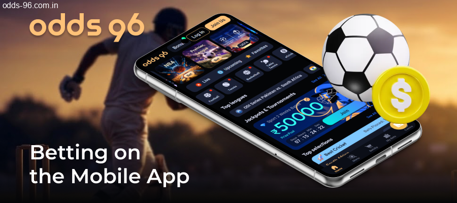 Mobile wagering and betting options at Odds96