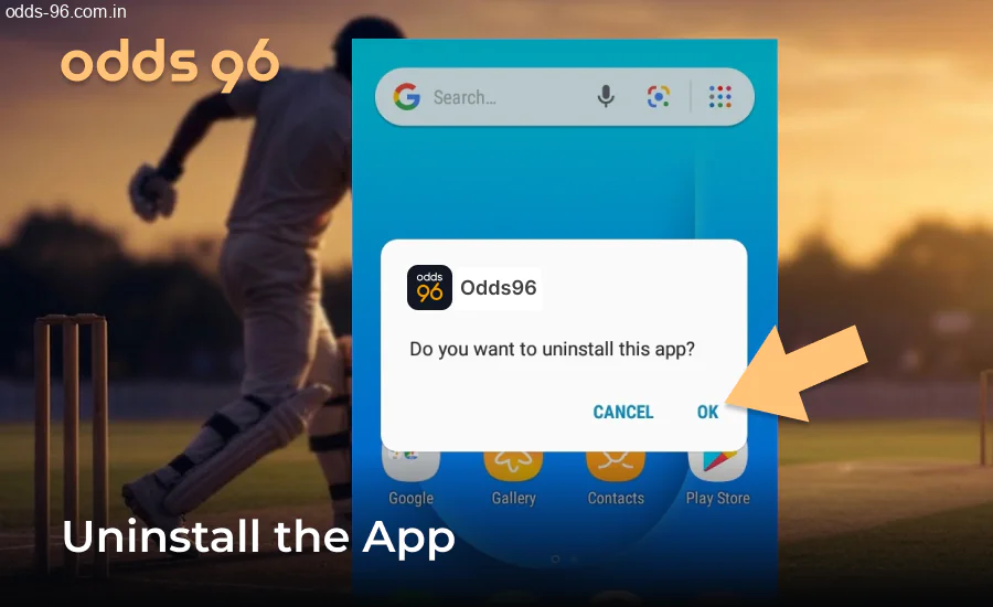 How to remove Odds96 app from device