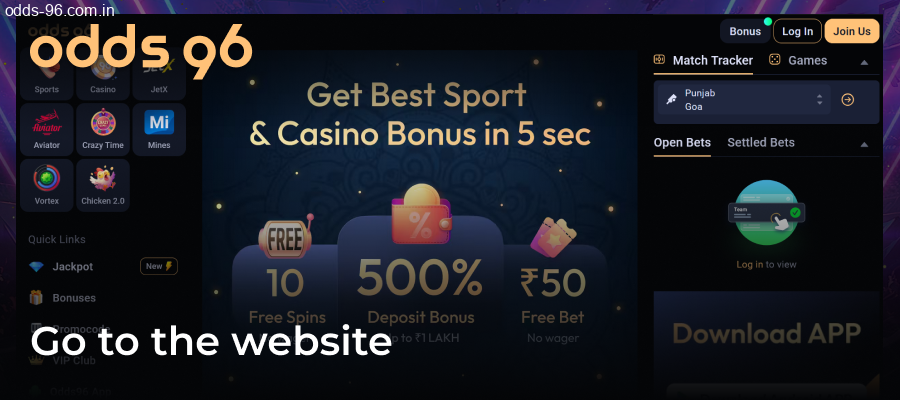 Opening Odds96 official betting website