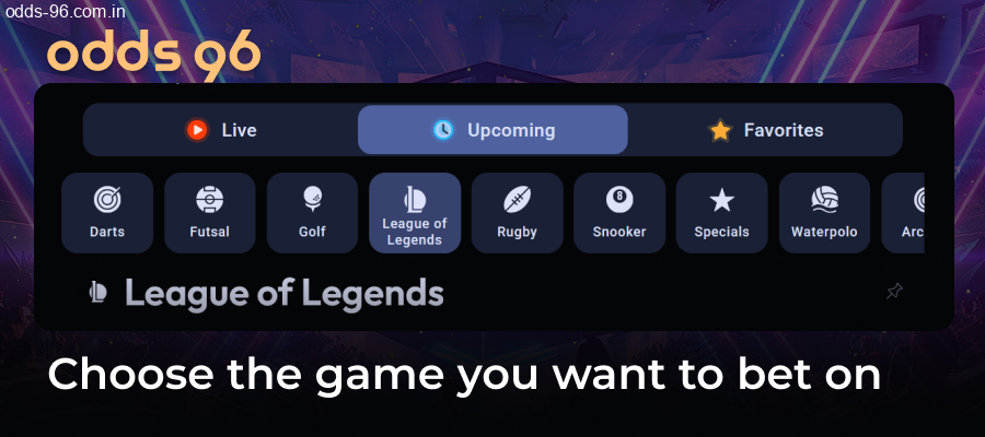 Picking eSports matches at Odds96