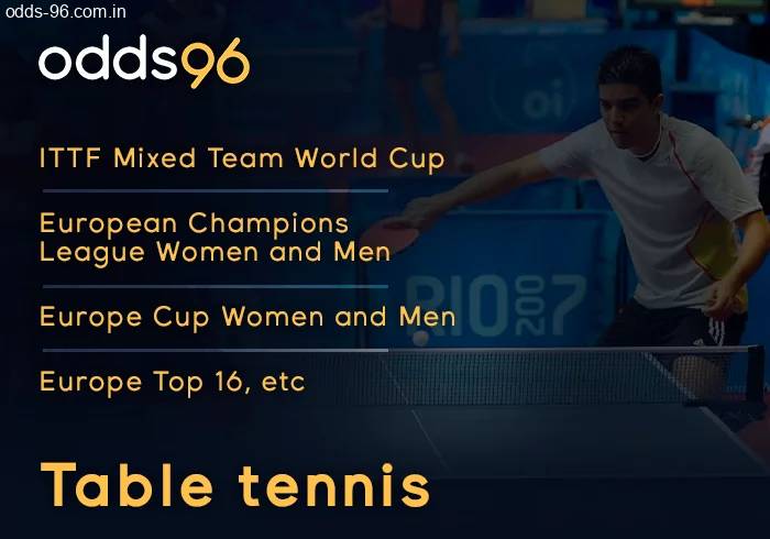 Table tennis betting for Odds96 players