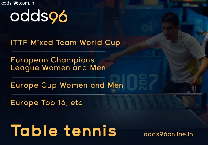 Table tennis betting for Odds96 players