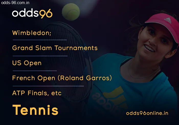 Current tennis tournaments on the Odds96 site